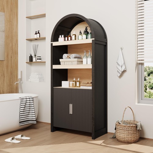 Tall arched bookcase - 71", with